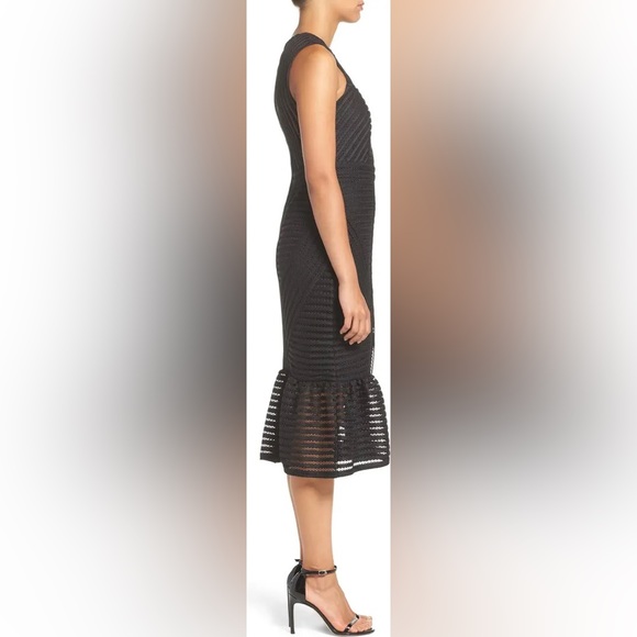 Nordstrom - Bardot Black Midi Cocktail Dress - Picture 3 of 15